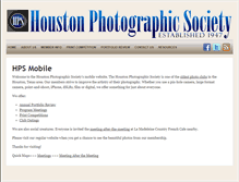 Tablet Screenshot of houstonphotographicsociety.org
